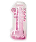 RealRock crystal clear dildo 10" with balls