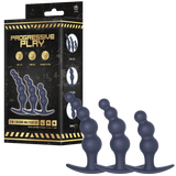 Progressive play 3 in 1 silicone anal plug set
