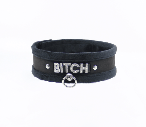 Love and leather bitch collar