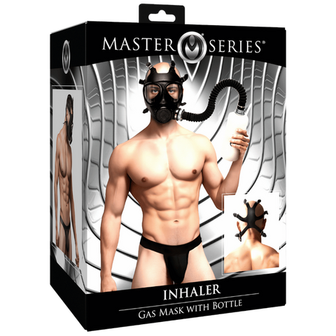 Inhaler gas mask with bottle