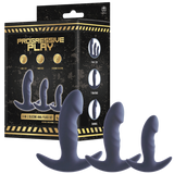 Progressive play 3 in 1 silicone anal plug set