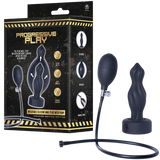 Progressive play inflatable silicone anal plug with plug