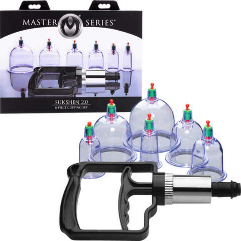 Sukshen 6 piece cupping set with acu-points