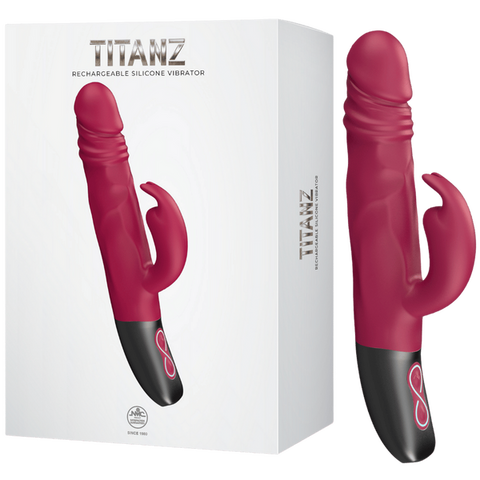 Titanz rotating rabbit rechargeable silicone vibrator