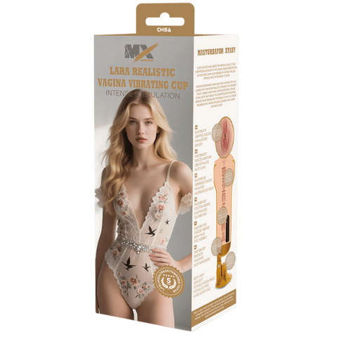 Lara realistic vagina vibrating cup