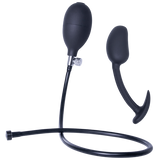 Progressive play inflatable silicone anal plug with plug
