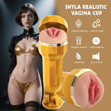 Shyla realistic vagina vibrating cup