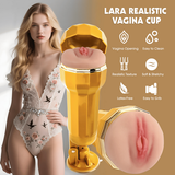 Lara realistic vagina vibrating cup
