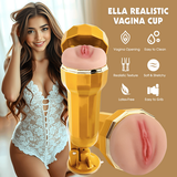 Ella realistic vagina vibrating cup