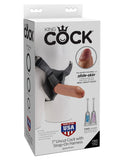 King cock 7" cock uncut with strap-on harness