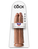 King Cock 11 in. Two Cocks One Hole