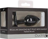 Diamond butt plug with handle