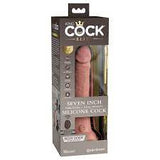 King cock elite seven inch vibrating + dual density silicone cock