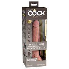 King cock elite seven inch vibrating + dual density silicone cock
