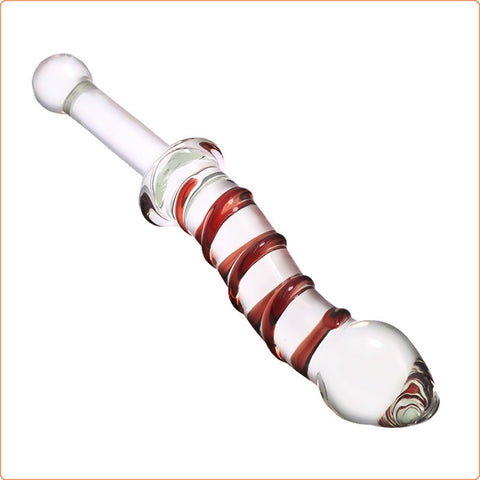 G spot glass dildo with handle