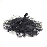 Black nipple pasties with lace overlay