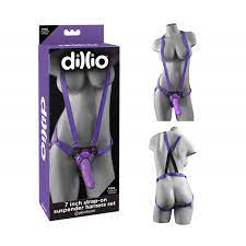 Dillio 7" strap on suspender harness set