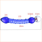 Magic wand glass dildo