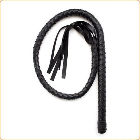 Full black PVC bondage whip