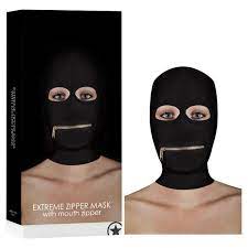 Extreme zipper mask with mouth zipper
