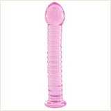 Pink glass butt plug