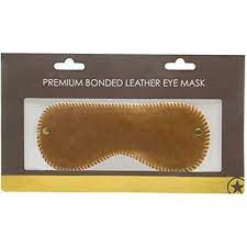 Premium bonded leather eye mask
