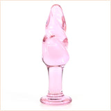 Pink glass butt plug
