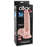 King cock plus 9" triple density cock with swinging balls