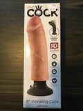 King cock 8" vibrating cock