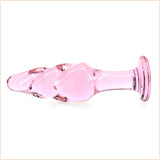 Pink glass butt plug