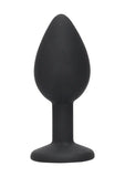 Black and white silicone butt plug