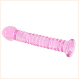 Pink glass butt plug