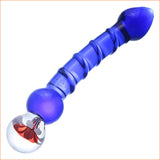 Magic wand glass dildo