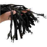 Saddle leather with barbed wire flogger