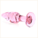 Pink glass butt plug