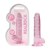 RealRock crystal clear dildo 7"