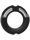 Kink stretchable silicone covered metal cock ring