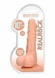 RealRock Dildo with Balls - 10''/ 25 cm