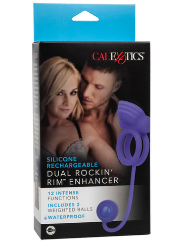 Silicone rechargeable dual rockin rim enhancer